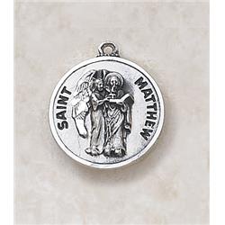 SS727-37 Sterling Patron Saint Matthew Medal with 20 in. Chain