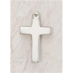 SS7608 Medium Sterling Silver Cross Medal with 18 in. Chain - Medium