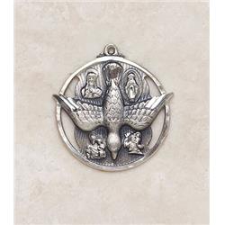 SS9007 Dove Silver Medal with 24 in. Chain - Oval