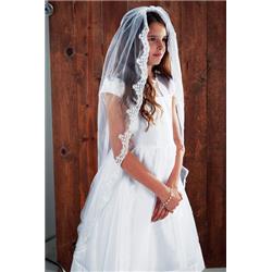 First Communion Lace Veil, 45 in.