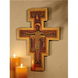 16 in. MS Flor San Damiano Crucifix