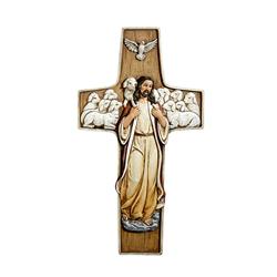 10 in. AG Good Shepherd Cross Figurine