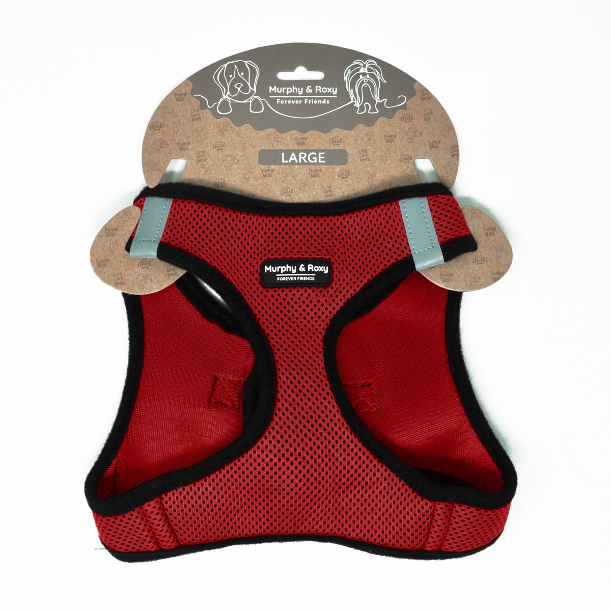 Picture of Murphy & Roxy MRZAHR8394 Mesh Vest Harness&#44; Red - Small