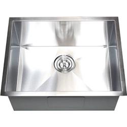 F2620 26 in. Undermount Single Bowl Zero Radius Kitchen Prep Bar Sink - Stainless Steel -  Contempo Living