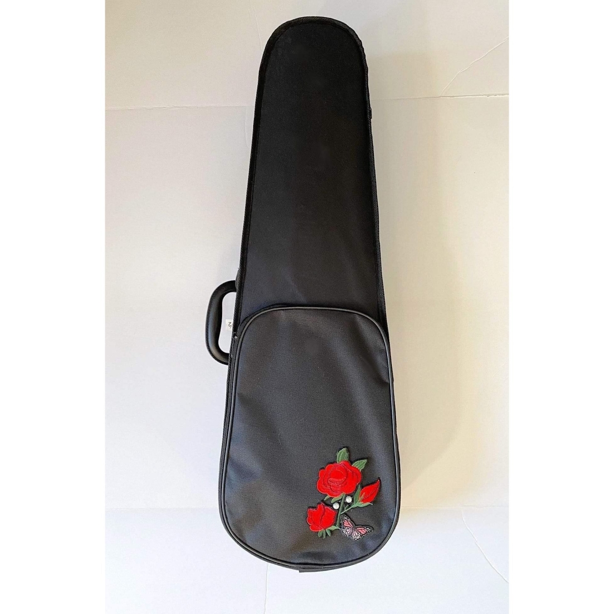 ca Butterfly Rose Violin Case, Black