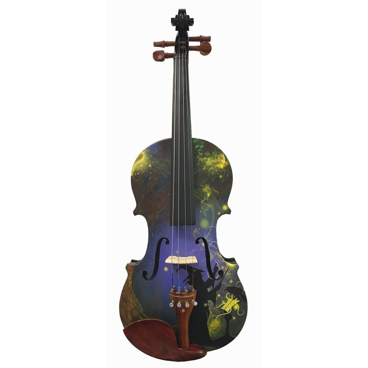 Picture of Rozannas Violins WZ1044 Wizard Violin Outfit with Brazilwood Bow Case Crystal Fine Tuners Rosin Strings Set Up&#44; Multi Color