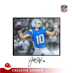 Picture of Creative Sports A16-BLUE-HERBERT-BAS 16 x 20 in. Justin Herbert Los Angeles Chargers Autographed Poster with Beckett Authentication, Blue
