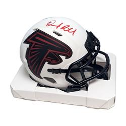 AMHAFL-RIDDER-BAS Desmond Ridder Autographed Falcons Lunar Mini Helmet- BAS