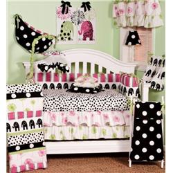Picture of Cotton Tale HD8S Hottsie Dottsie 8 Pieces Crib Bedding Set - Black&#44; Pink