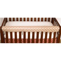 Picture of Cotton Tale RD4F Raspberry Front Crib Rail Cover Up Set