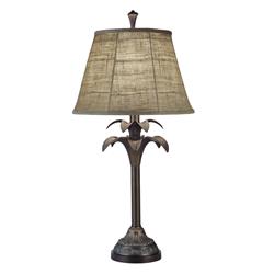 TL-5870-6716-BOM 33 in. Bombay Bronze Table Lamp with Natural Burlap Shade -  Stiffel