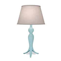 TL-6590-GLB 27 in. Gloss Light Blue Table Lamp with Cream Aberdeen Shade -  Stiffel