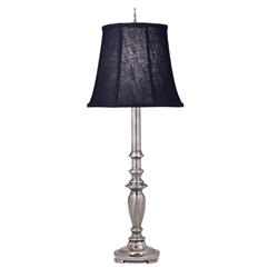 BL-A811-AN 29 in. Antique Nickel Buffet Lamp with Chelsea Black Shade -  Stiffel