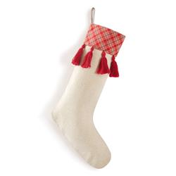 Picture of CTW Home 510596 Plaid & Tassels Toy Sack