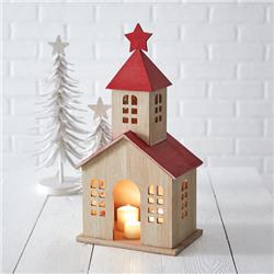 Picture of CTW Home 440256 Wooden Holiday School House Lantern