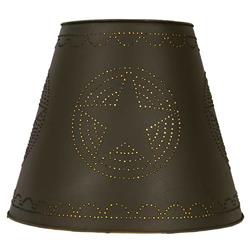 Picture of CTW Home 220064 4 x 10 x 8 in. Star Punched Tin Shade - Rustic Brown