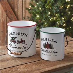 Picture of CTW Home 770504 Farm Fresh Christmas Tree Buckets - Set of 2
