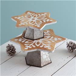 Picture of CTW Home 770534 Snowflake Dessert Stands - Set of 2