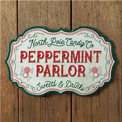 Picture of CTW Home 440150 North Pole Peppermint Parlor Metal Wall Sign