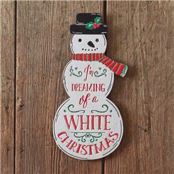 Picture of CTW Home 440156 Dreaming of a White Christmas Snowman Wall Sign