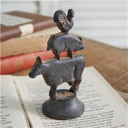 Picture of CTW Home 420235 Cast Iron Stacked Animals Figurine - Box of 4