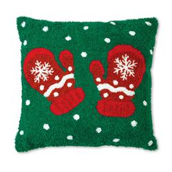 Picture of CTW Home 780140 Christmas Tree Hooked Cotton Pillow