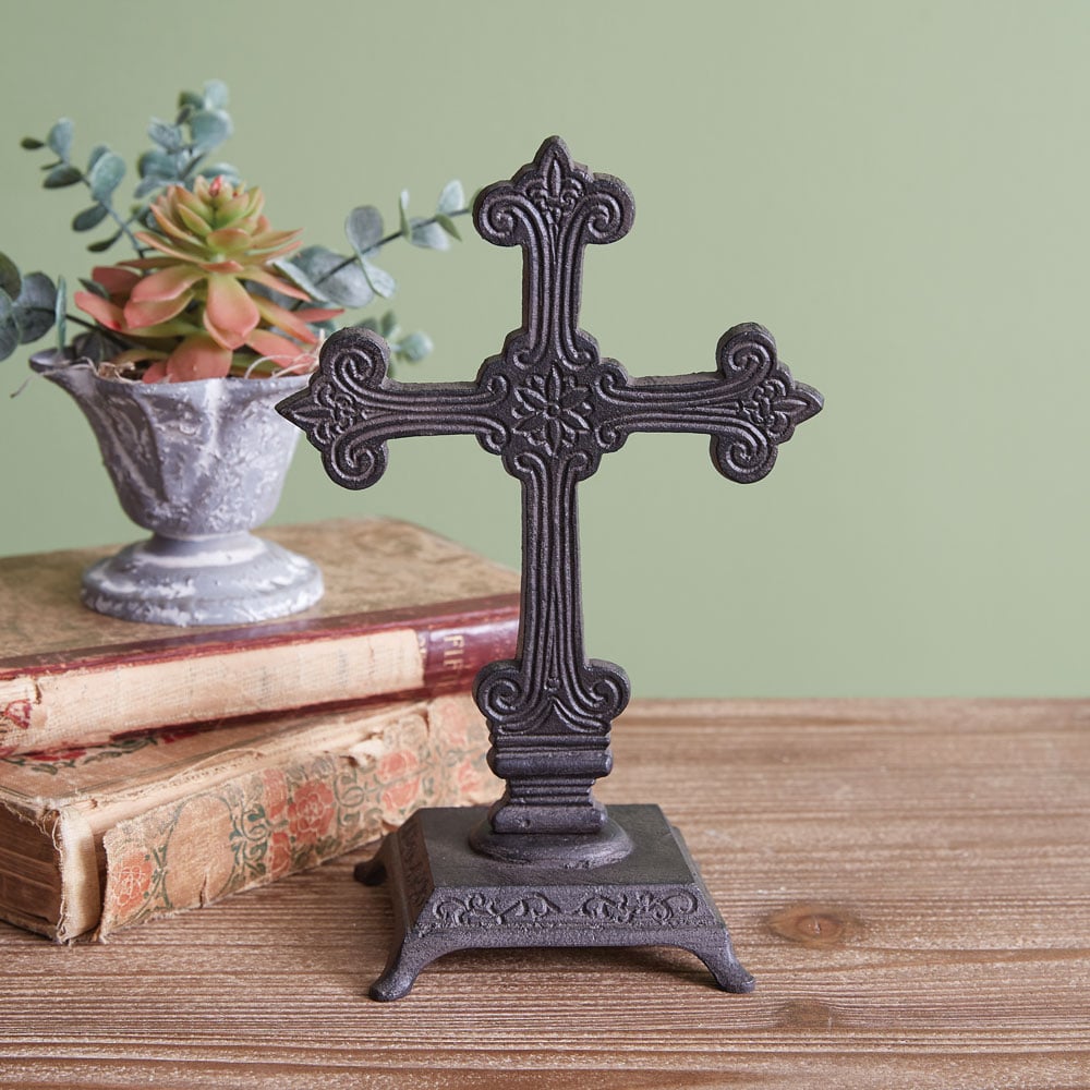 Picture of CTW Home Collection 370969 Ornate Cast Iron Cross Statue - Box of 2
