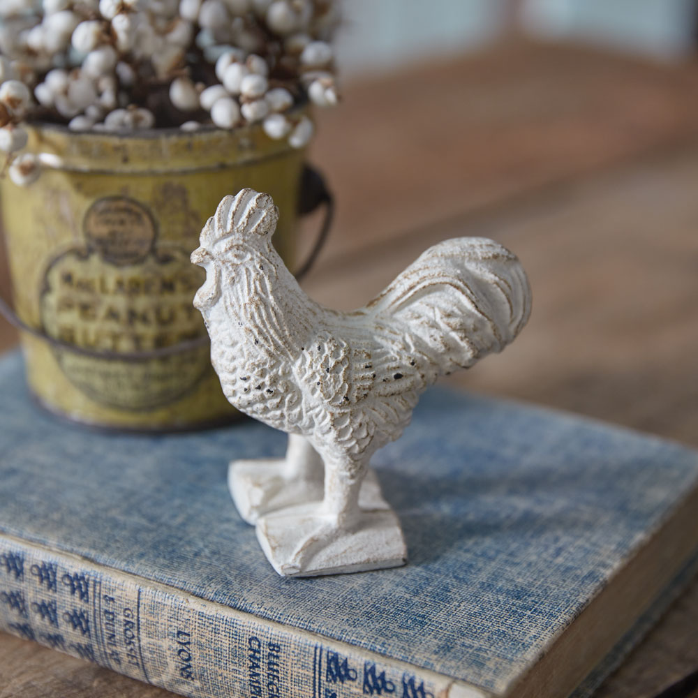 Picture of CTW Home Collection 370972 Cast Iron Rooster - Antique White - Box of 2