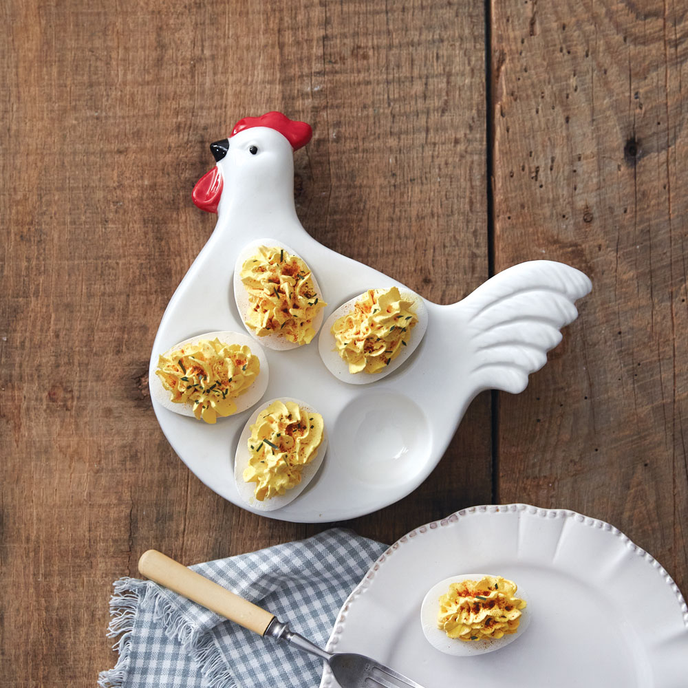 Picture of CTW Home Collection 680669 Rooster Deviled Egg Platter