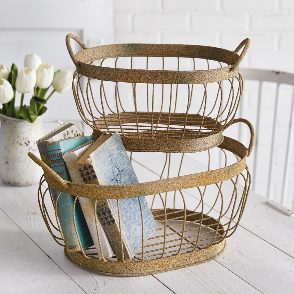 Picture of CTW Home Collection 790205 Thornehill Wire Baskets - Set of 2