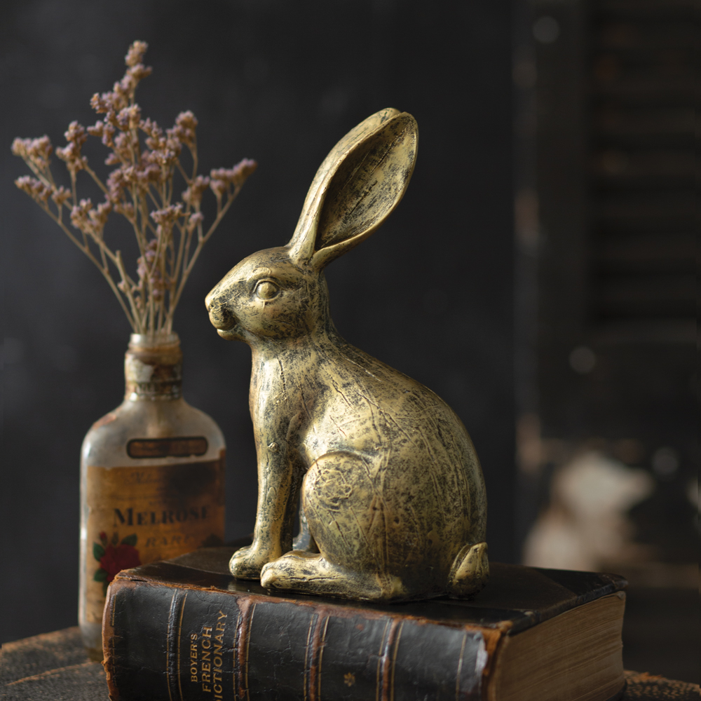 Picture of CTW Home Collection 790224 5.5 x 4.25 x 9.25 in. Golden Hare Figurine
