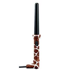 Picture of Hair Rage HRT-1GCIL-GF 1 in. Animal Print Limited Safari Edition Graduated Clipless Curling Iron Cone Wand, Giraffe