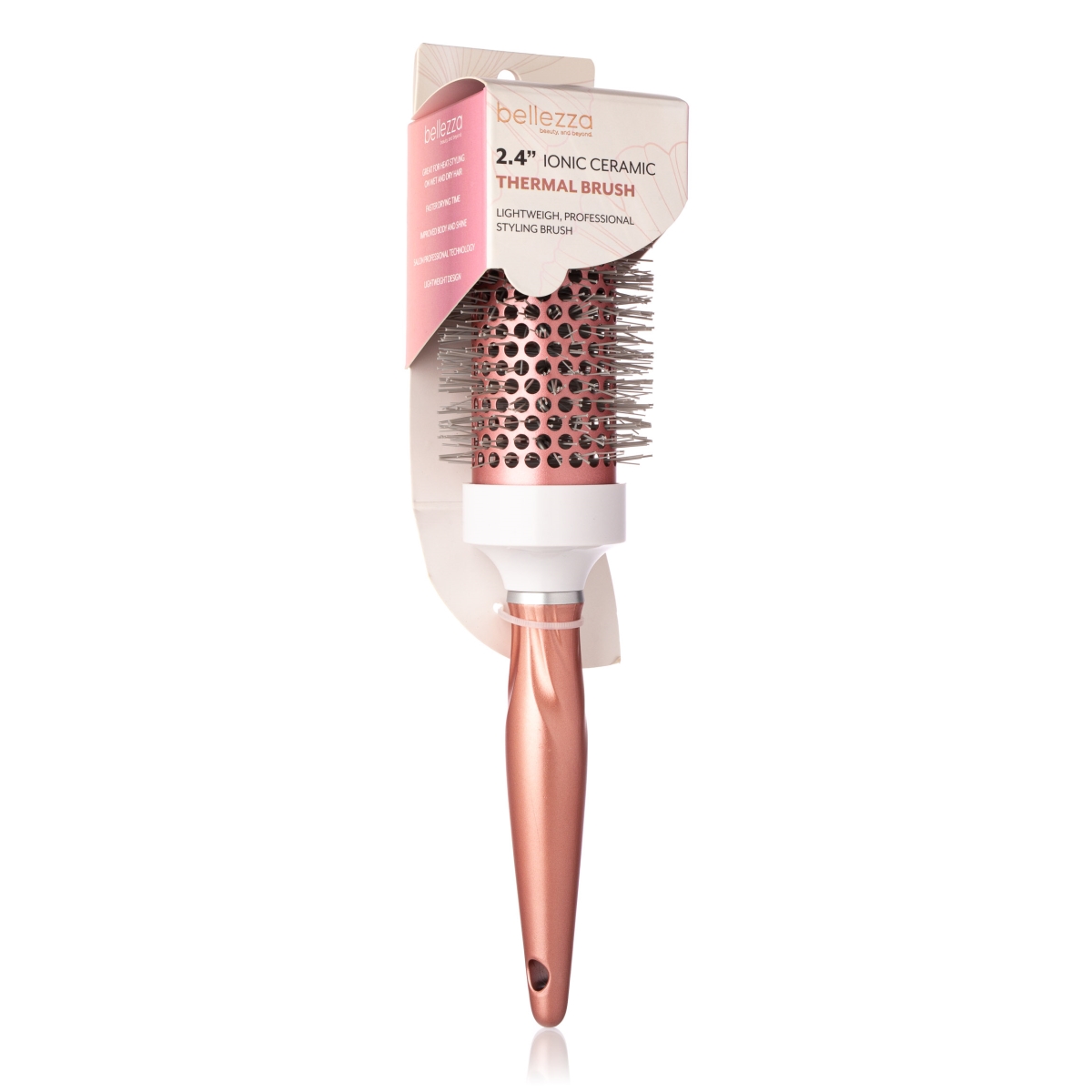 Picture of Bellezza CB-BRU2.4ION-WHTPNK 2.4&apos; Ionic Ceramic Thermal Brush