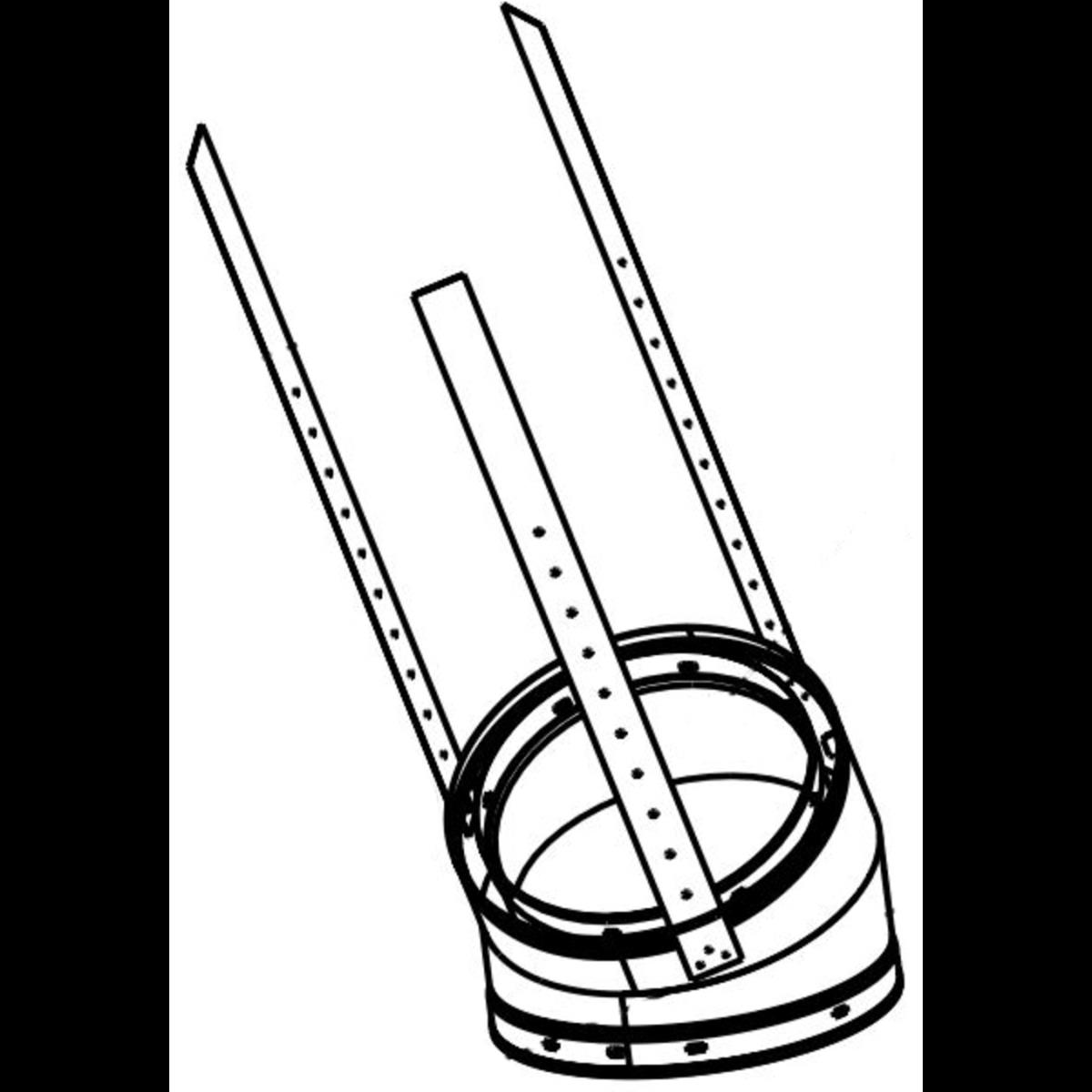 Majestic  30 deg Elbow Chimney Vent Pipe Section