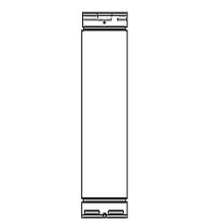 48 in. Pipe Length Galvanized Venting Component for Gas Fireplaces & Gas Stoves