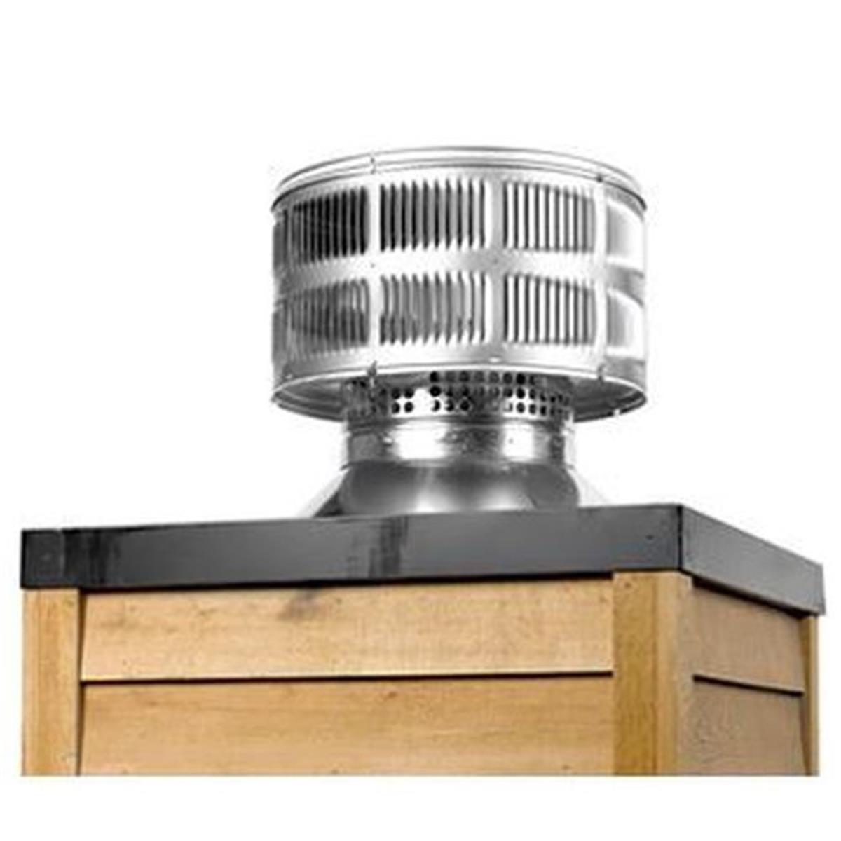 Round Termination Firplace Cap with Storm Collar