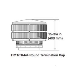 Majestic TR444 Termination Round Cap with Storm Collar