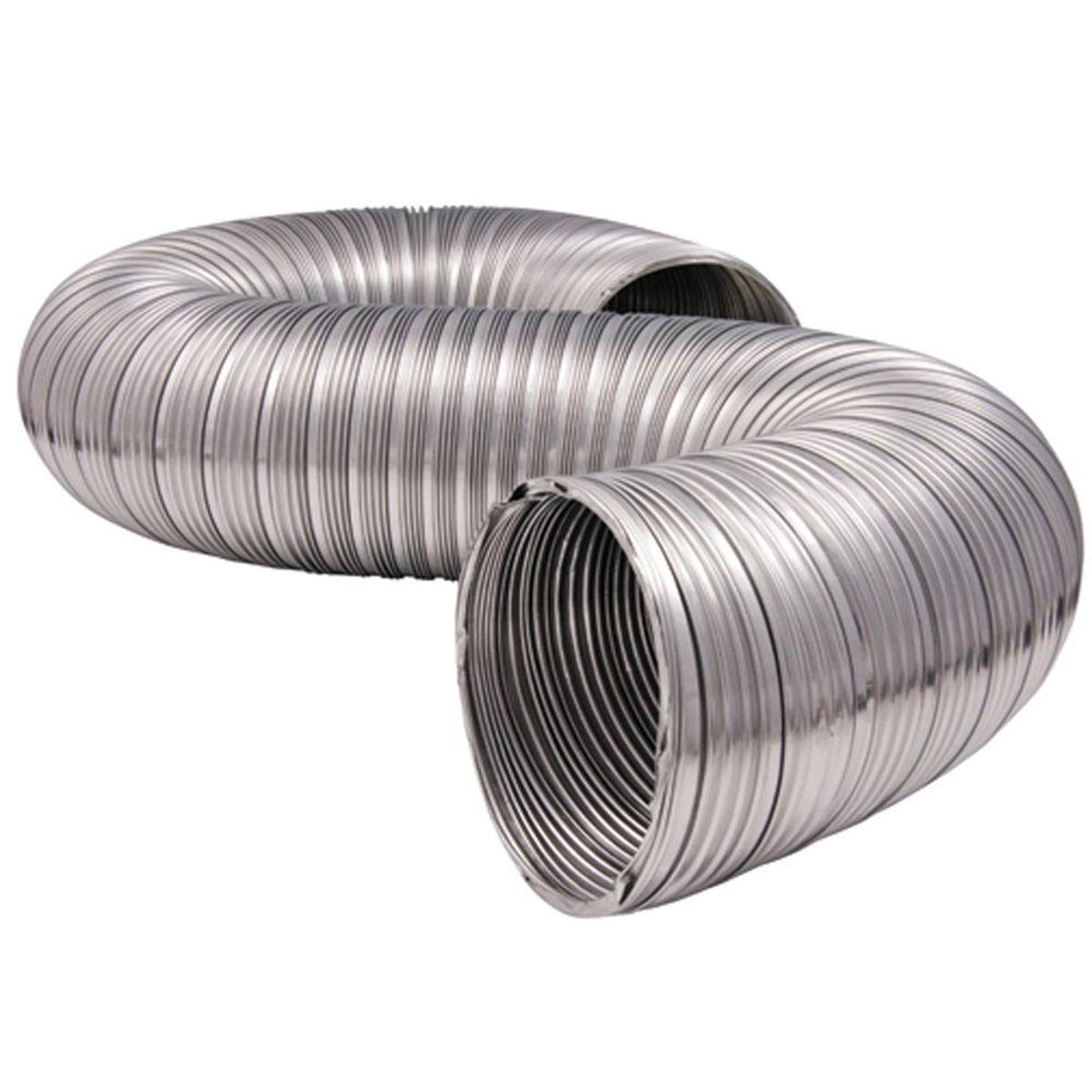 4in. Uninsulated Flex Duct - Gray - 2 Sections - Ideal for Outside Air