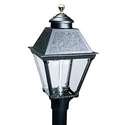HK Aluminum Post Mount Natural Gas Lamp, Black - 22 x 10.75 in.