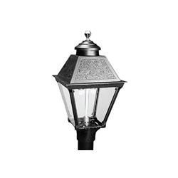HK Aluminum Post Mount Open Flame & Natural Gas Lamp Head, Black