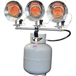MH45T 45000 BTU Liquid Propane Tank Top Heater with Triple Head & Tip Switch