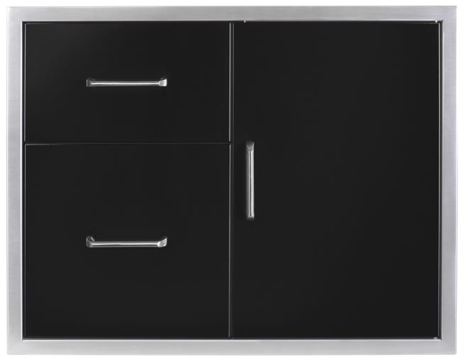 Picture of Wildfire WF-DDWCOMBO3024-BSS 30 x 24 in. Ranch Black 304 Stainless Steel Door & Drawer Combo