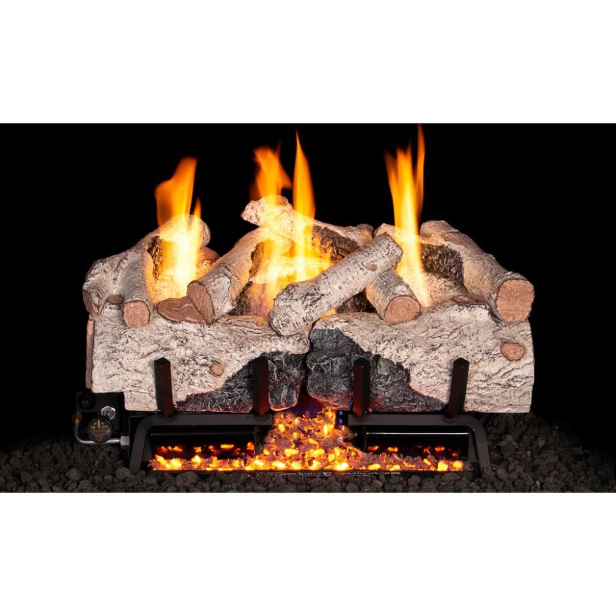 CHAB-16-18 16 & 18 in. Charred Alpine Birch Gas Log Set