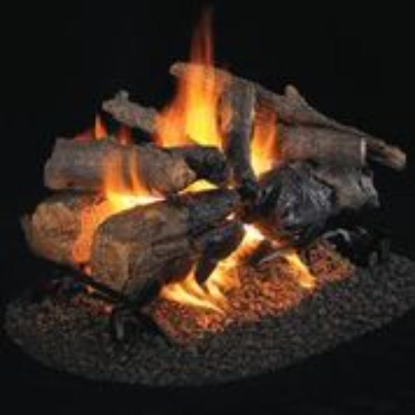 CHAO-2-24 24 in. Charred American Oak See Thru Gas Logs