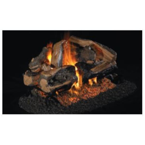 CHRRSO-2-30 30 in. Charred Rugged Split Oak See Thru Gas Logs