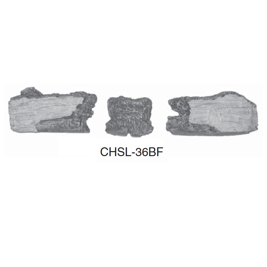 CHS-36BF 36 in. Charred Split Oak Bottom Front Log