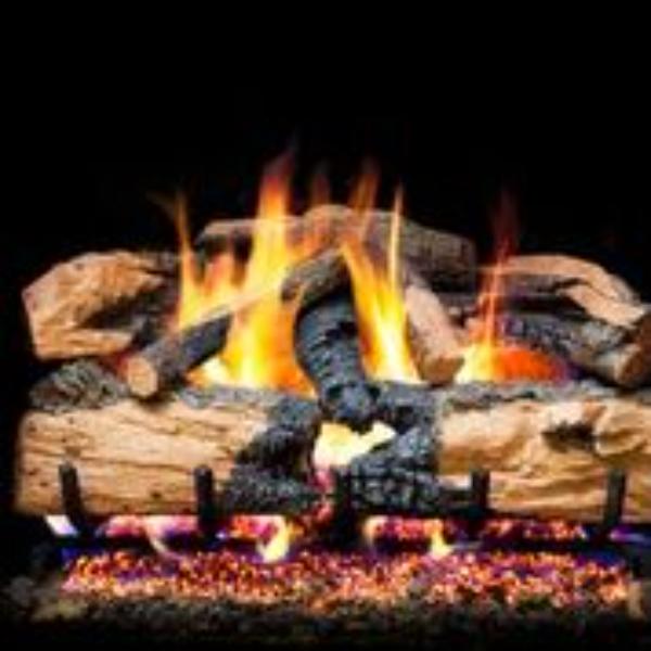 ENS-18 18 in. Charred Evergreen Split Oak Logs