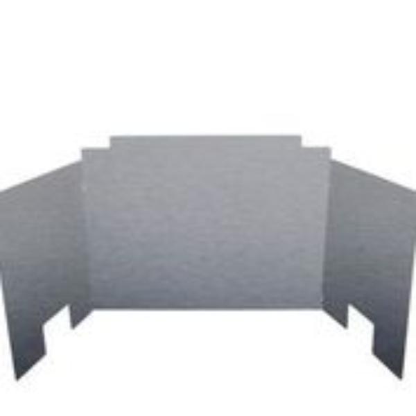 FBC-30 30 in. Contemporary Three Panel Satin Stainless Steel Fyreback
