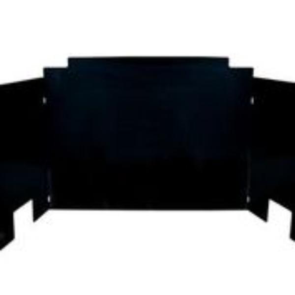 FBCB-24 24 in. Contemporary Three Panel Black Porcelain Fyreback