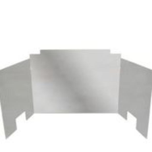 FBCP-30 30 in. Contemporary Three Panel Polished Stainless Steel Fyreback